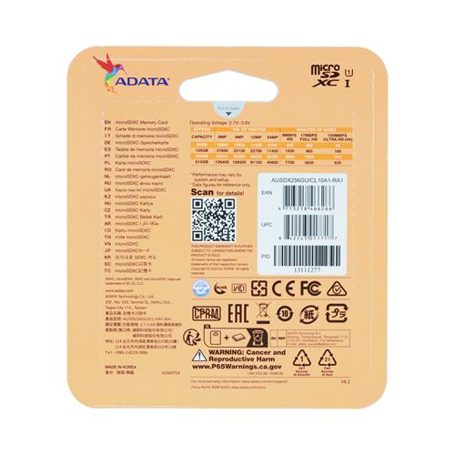 TARJETA MICRO SDHC 256GB CLASE 10 - CLA