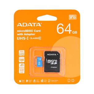 TARJETA MICRO SDHC 64GB CLASE 10 CON ADAPTADOR - CLA