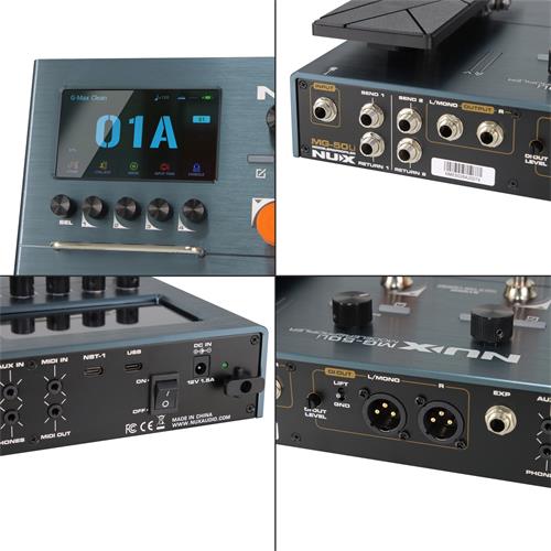 PEDAL MULTIEFECTO TSAC-4K PARA GUITARRA/BAJO AZUL OSCURO