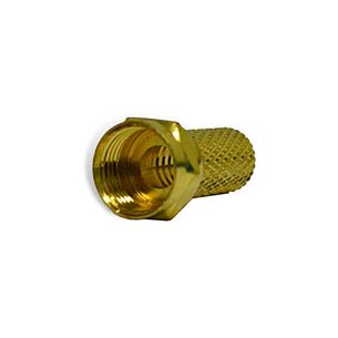 CONECTOR COAXIAL T/ROSCA DORADO RG-6