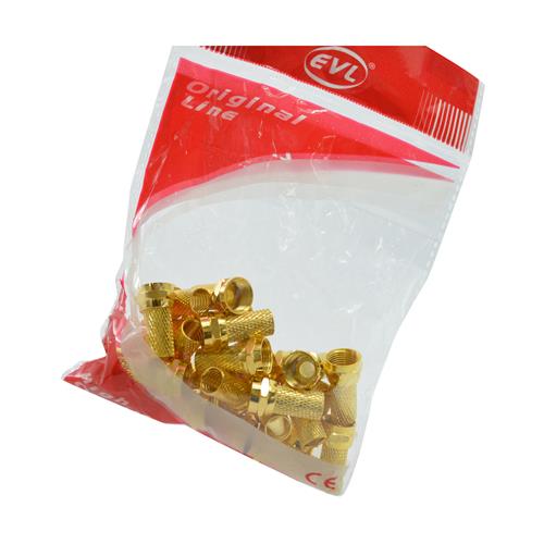 CONECTOR COAXIAL T/ROSCA DORADO RG-6