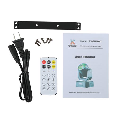 LUZ LED MINI ROBOTICA PATRONES 6X3W 1R/2G/1B/1W/1Y + ARO LED