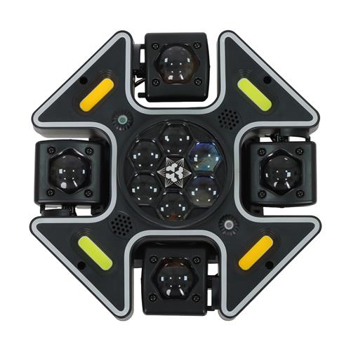 LUZ LED ROBOTICA BEE EYES 6X10W RGBW + 4 BRAZOS + LASER RG + 4X10W STROBE