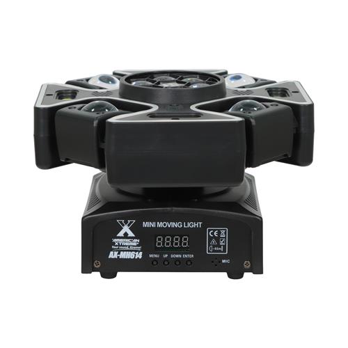 LUZ LED ROBOTICA BEE EYES 6X10W RGBW + 4 BRAZOS + LASER RG + 4X10W STROBE