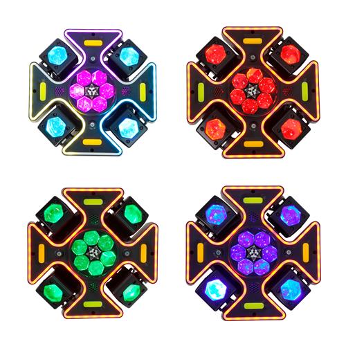LUZ LED ROBOTICA BEE EYES 6X10W RGBW + 4 BRAZOS + LASER RG + 4X10W STROBE