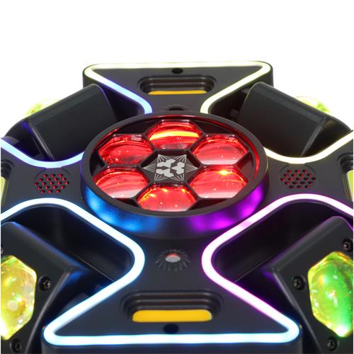 LUZ LED ROBOTICA BEE EYES 6X10W RGBW + 4 BRAZOS + LASER RG + 4X10W STROBE