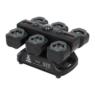 LUZ LED ROBOTICA 6 BRAZOS 15W RGBW + MAGIC BALL + LASER RG + 2X5W STROBE