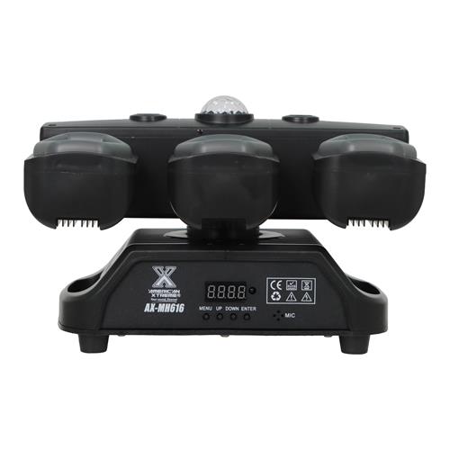 LUZ LED ROBOTICA 6 BRAZOS 15W RGBW + MAGIC BALL + LASER RG + 2X5W STROBE