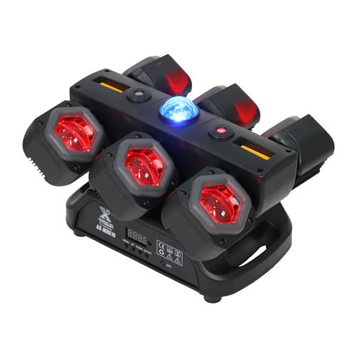 LUZ LED ROBOTICA 6 BRAZOS 15W RGBW + MAGIC BALL + LASER RG + 2X5W STROBE