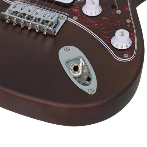 GUITARRA ELECTRICA G MICROFONO POWERSOUND HUMBUCKER NOGAL OPEN PORE