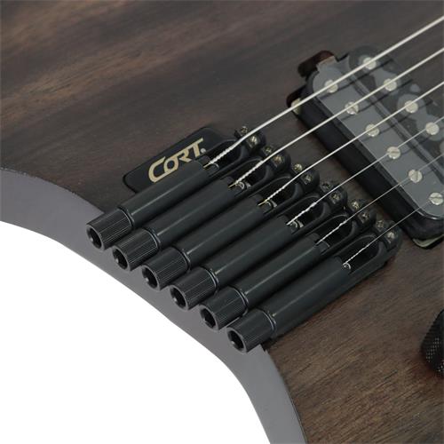 GUITARRA ELECTRICA SPACE G MULTI-ESCALA NEGRO TRANS C/ESTUCHE
