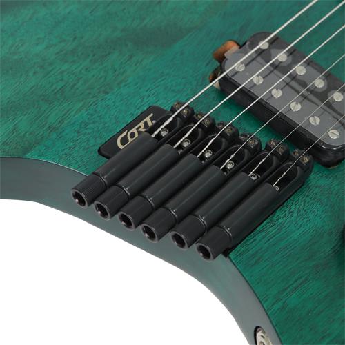 GUITARRA ELECTRICA SPACE G MULTI-ESCALA TURQUESA CON ESTUCHE