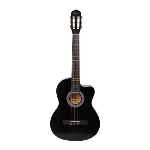 GUITARRA CLASICA 39 PULGADAS CON CUTAWAY NEGRO PACK