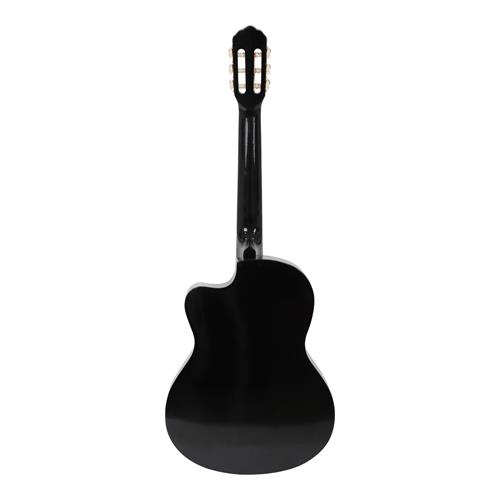GUITARRA CLASICA 39 PULGADAS CON CUTAWAY NEGRO PACK