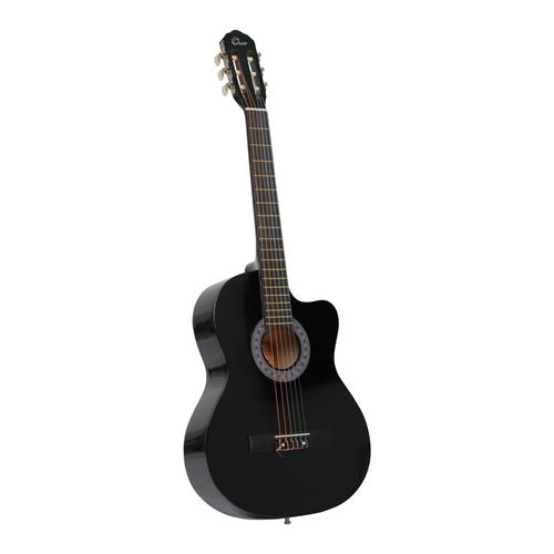 GUITARRA CLASICA 39 PULGADAS CON CUTAWAY NEGRO PACK