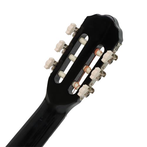 GUITARRA CLASICA 39 PULGADAS CON CUTAWAY NEGRO PACK
