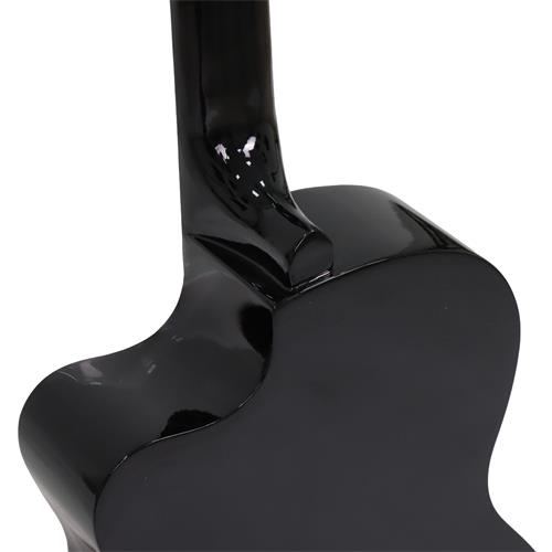 GUITARRA CLASICA 39 PULGADAS CON CUTAWAY NEGRO PACK