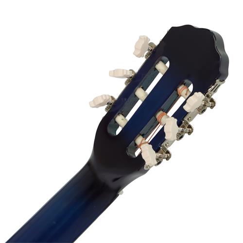 GUITARRA CLASICA 39 PULGADAS CON CUTAWAY AZUL SUNBURST PACK