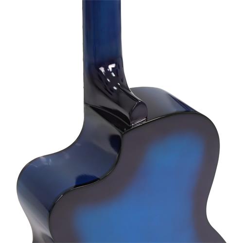 GUITARRA CLASICA 39 PULGADAS CON CUTAWAY AZUL SUNBURST PACK