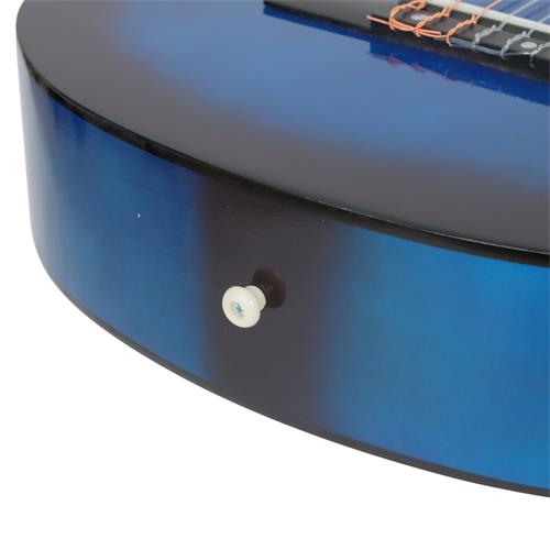 GUITARRA CLASICA 39 PULGADAS CON CUTAWAY AZUL SUNBURST PACK