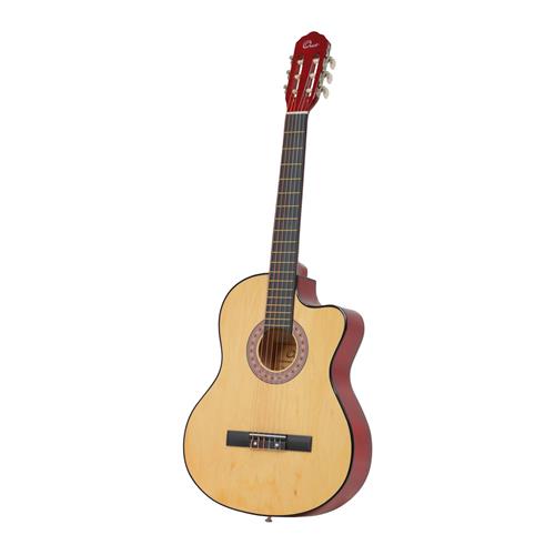 GUITARRA CLASICA 39 PULGADAS CON CUTAWAY NATURAL PACK