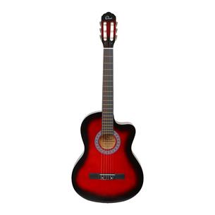 GUITARRA CLASICA 39 PULGADAS CON CUTAWAY ROJO SUNBURST PACK
