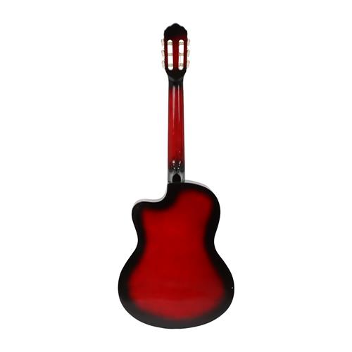 GUITARRA CLASICA 39 PULGADAS CON CUTAWAY ROJO SUNBURST PACK
