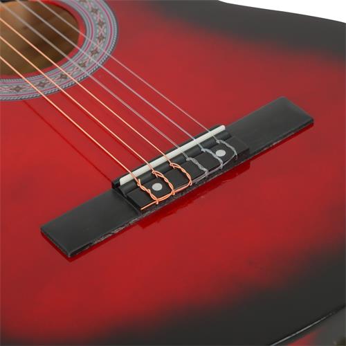 GUITARRA CLASICA 39 PULGADAS CON CUTAWAY ROJO SUNBURST PACK