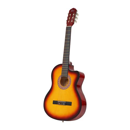 GUITARRA CLASICA 39 PULGADAS CON CUTAWAY SUNBURST PACK