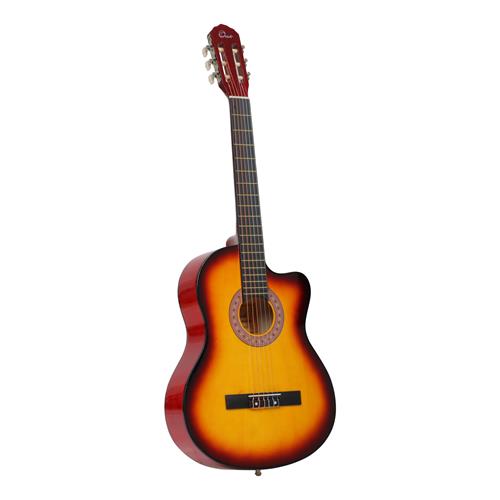 GUITARRA CLASICA 39 PULGADAS CON CUTAWAY SUNBURST PACK