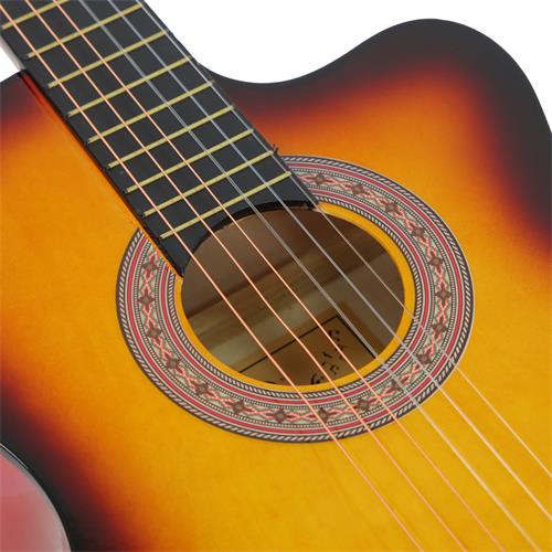 GUITARRA CLASICA 39 PULGADAS CON CUTAWAY SUNBURST PACK