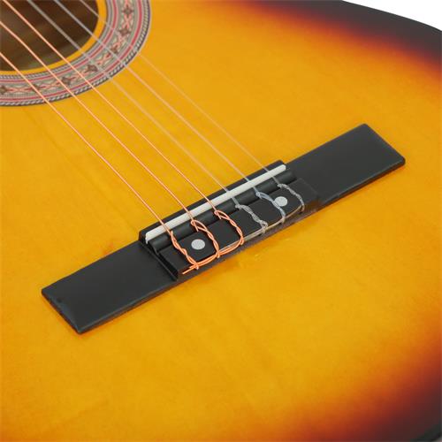 GUITARRA CLASICA 39 PULGADAS CON CUTAWAY SUNBURST PACK