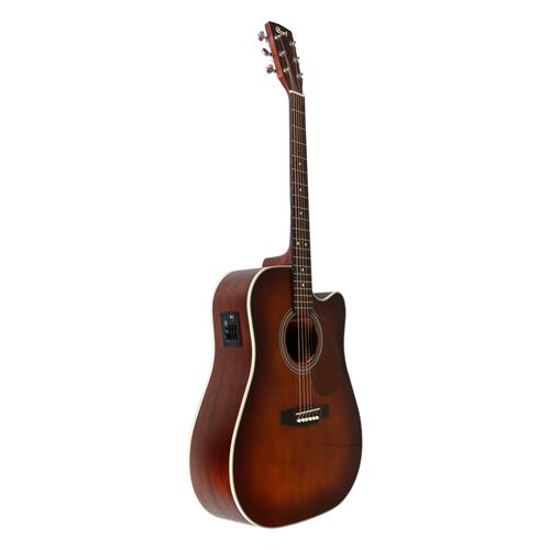GUITARRA ELECTROACUSTICA MR MARRON BURST - DESC