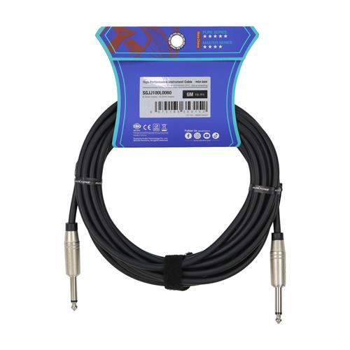 CABLE PARA INSTRUMENTO 1 PLUG 6.3MM X 1 PLUG 6.3MM 6MT