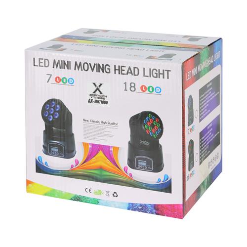 LUZ LED MINI ROBOTICA 7X10W/4 EN 1 RGB+UV