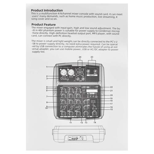 CONSOLA PASIVA 4 CANALES CON USB/BLUETOOTH/PC LINK/TRANSMISIONES