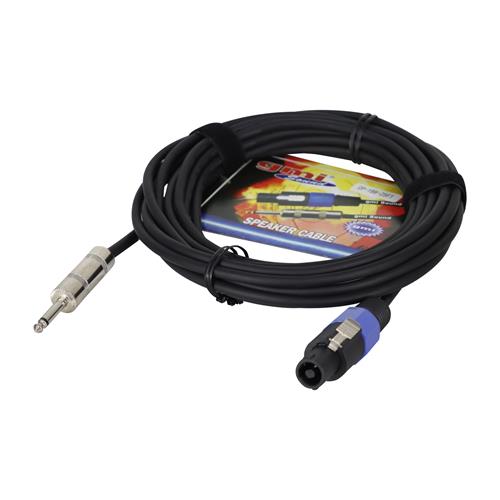 CABLE PARA PARLANTE 1 PLUG 6.3 MONO X 1 PLUG SPEAKON 8MT