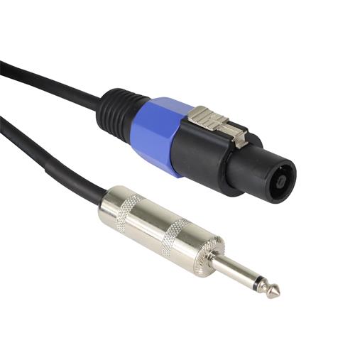 CABLE PARA PARLANTE 1 PLUG 6.3 MONO X 1 PLUG SPEAKON 8MT
