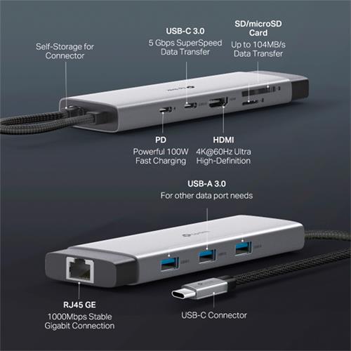 CONCENTRADOR HUB TIPO C C/9 HDMI 4K/USB 3.0/SD/MICRO SD/LAN - CLA
