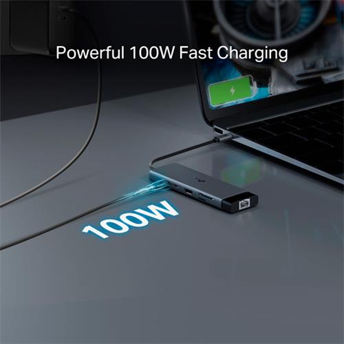 CONCENTRADOR HUB TIPO C C/9 HDMI 4K/USB 3.0/SD/MICRO SD/LAN - CLA
