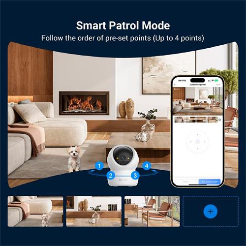 CAMARA IP WIFI INTERIOR 3MP PANTILT 360 FULL HD 2K - DIST