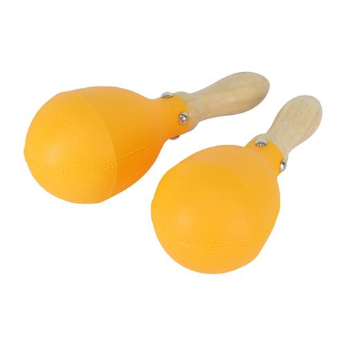 MARACAS PLASTICO AMARILLO X 2P