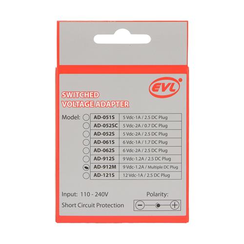 ADAPTADOR DE CORRIENTE INTELIGENTE 9V-1.2A MULTIPLUG