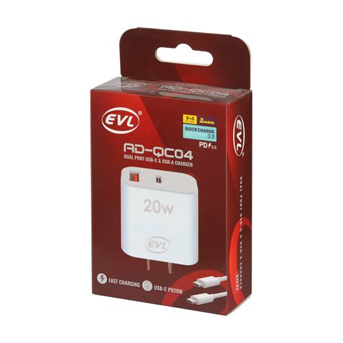 ADAPTADOR DE CORRIENTE CARGA RAPIDA CON CABLE USB X TIPO C