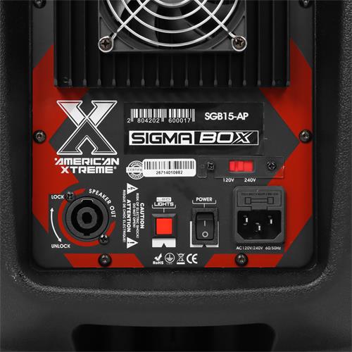 CAJA AMPLIFICADA 15 PULGADAS 100000W NEGRA CON PEDESTAL/MICROFONO/LUZ LED - DESC