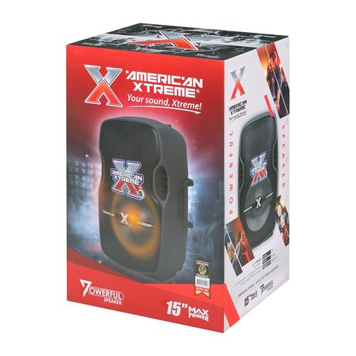 CAJA AMPLIFICADA 15 PULGADAS 100000W NEGRA CON PEDESTAL/MICROFONO/LUZ LED - DESC