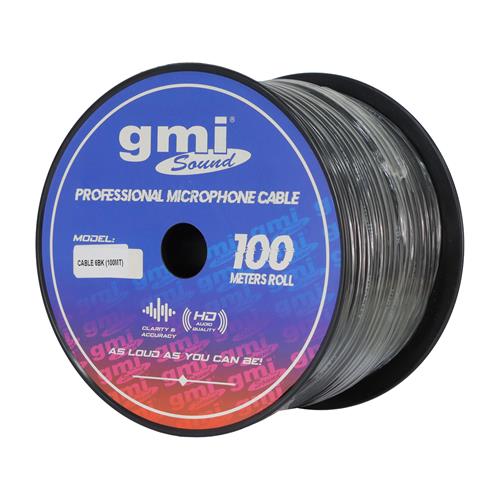 CABLE PARA MICROFONO STEREO X ROLLO (100MT) NEGRO
