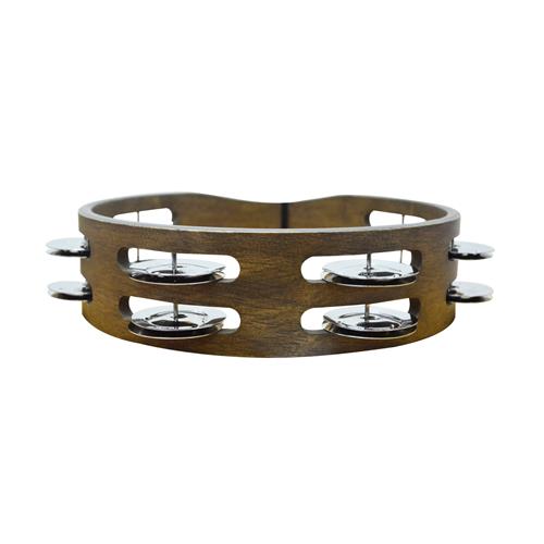 PANDERETA DE MADERA COMPACTA MARRON DE NUEZ CALIDAD