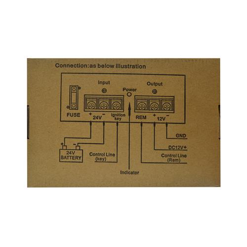 CONVERTIDOR PARA CARRO 24V A 12V 40A