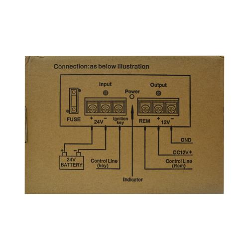CONVERTIDOR PARA CARRO 24V A 12V 50A